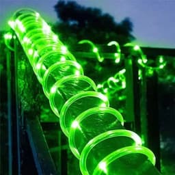 image-200/300 LEDs Solar Powered Rope Tube String Lights Outdoor Waterproof Fairy Lights Garden Garland For Christmas Yard Decoration