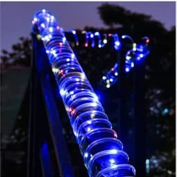 image-200/300 LEDs Solar Powered Rope Tube String Lights Outdoor Waterproof Fairy Lights Garden Garland For Christmas Yard Decoration