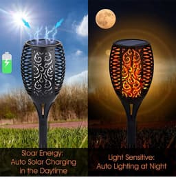 image-33 LED Solar Lamp Light for Outdoor Torch Waterproof IP65 Garden Torch Light Flickering Lantern For Yard Street Patio Decoration