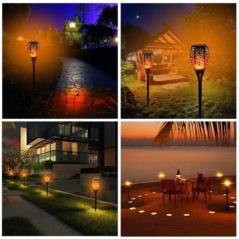 image-33 LED Solar Lamp Light for Outdoor Torch Waterproof IP65 Garden Torch Light Flickering Lantern For Yard Street Patio Decoration