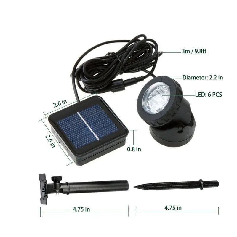 image-Solar Underwater Lights Garden Pool Yard Landscape Spotlights For Outdoor Waterproof Pond Aquarium Fish Tank Decor Solar Lamp