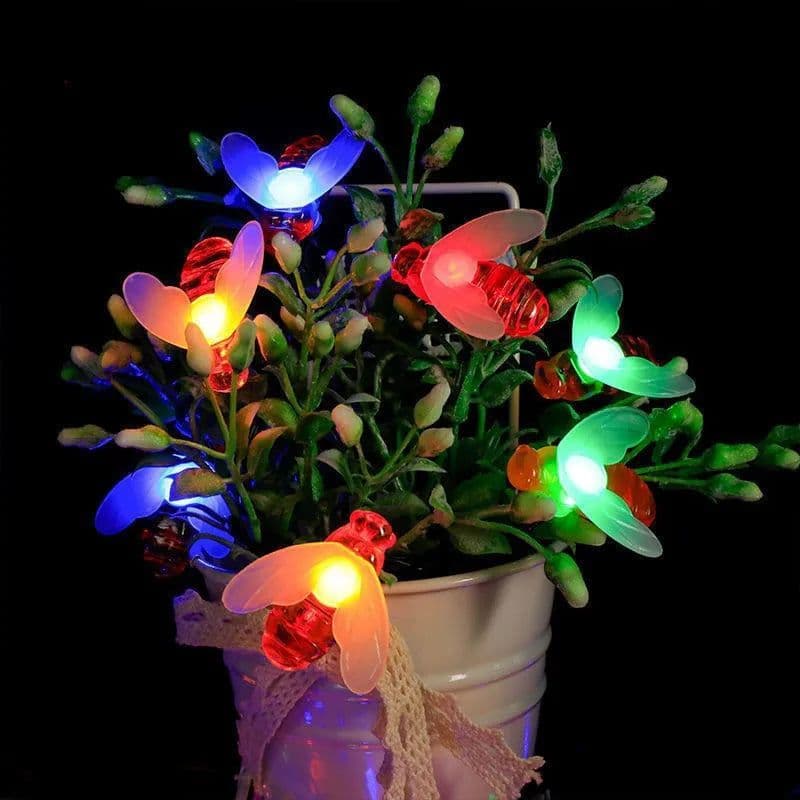 image-Solar Bees Lights Led Solar Outdoor Lights Waterproof Honey Bees Decor Garden Solar Outdoor Light for Wedding Garden Decoration