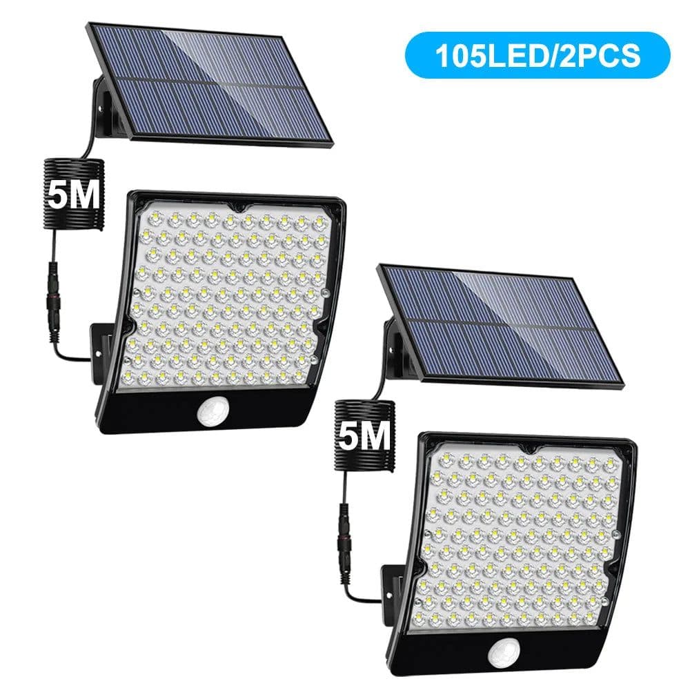 image-234LED Solar Light Outdoor Waterproof With Motion Sensor 3 Lighting Mode Security Light Solar Flood Light for Garden Garage Yard