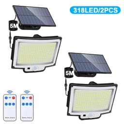 image-234LED Solar Light Outdoor Waterproof With Motion Sensor 3 Lighting Mode Security Light Solar Flood Light for Garden Garage Yard