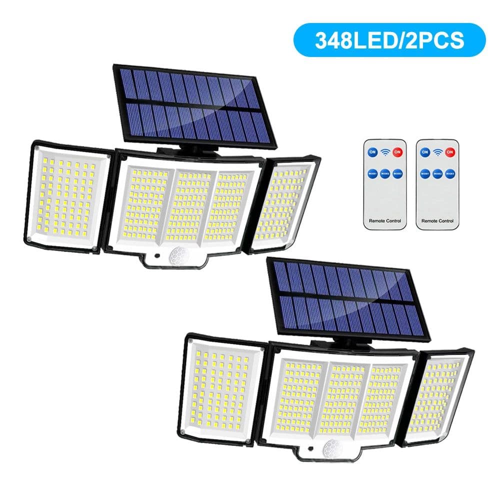 image-234LED Solar Light Outdoor Waterproof With Motion Sensor 3 Lighting Mode Security Light Solar Flood Light for Garden Garage Yard