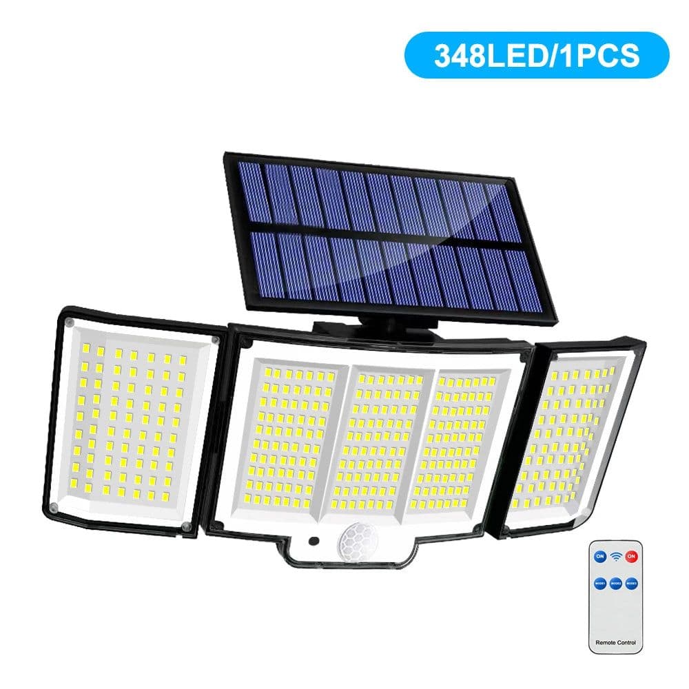 image-234LED Solar Light Outdoor Waterproof With Motion Sensor 3 Lighting Mode Security Light Solar Flood Light for Garden Garage Yard