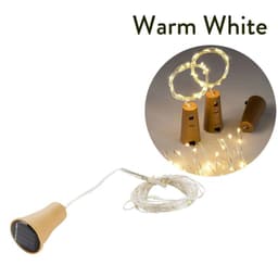 image-Solar Powered 10LED 20LED Wine Bottle Lights Cork Shape Fairy Lights Garland Christmas Light Copper Wire Home Room Decor Lamp