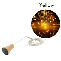 image-Solar Powered 10LED 20LED Wine Bottle Lights Cork Shape Fairy Lights Garland Christmas Light Copper Wire Home Room Decor Lamp