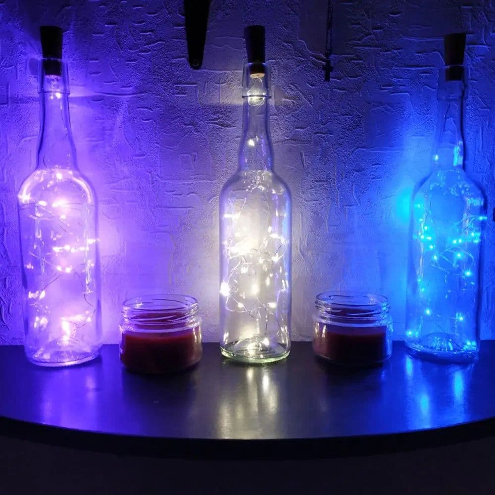 image-Solar Powered 10LED 20LED Wine Bottle Lights Cork Shape Fairy Lights Garland Christmas Light Copper Wire Home Room Decor Lamp