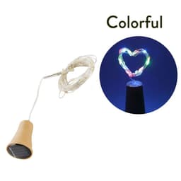 image-Solar Powered 10LED 20LED Wine Bottle Lights Cork Shape Fairy Lights Garland Christmas Light Copper Wire Home Room Decor Lamp