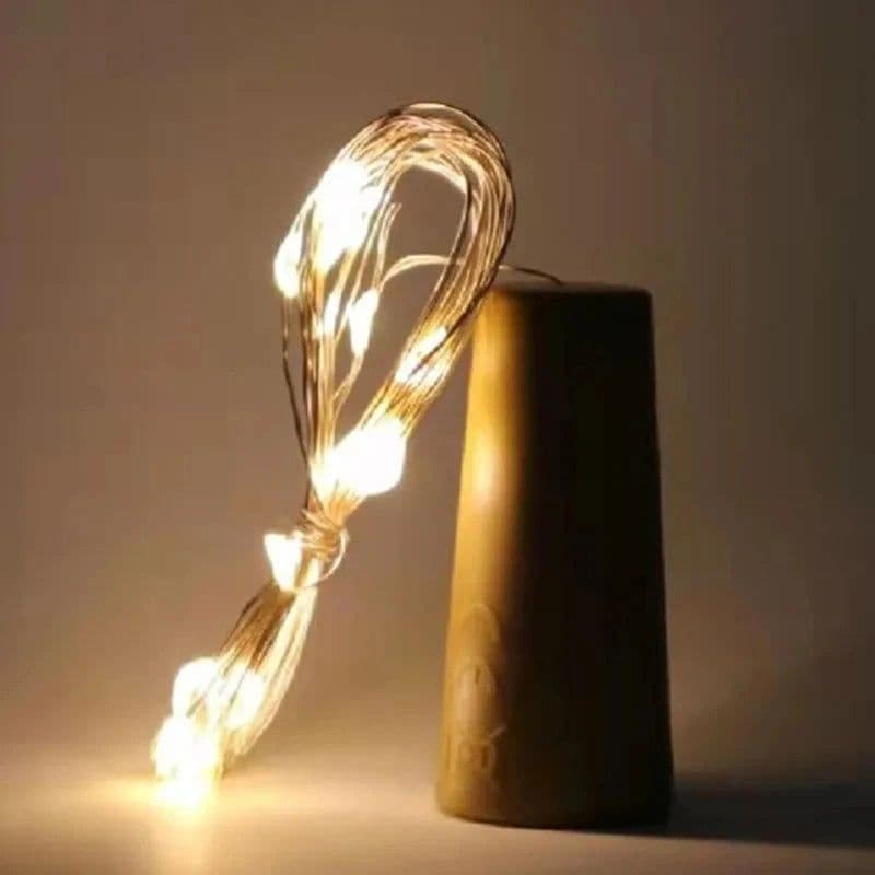 image-10pcs 20Leds Solar Light Wine Bottle String LED Light Solar Copper Wire Fairy Lights Cork Shape Christmas Lamp Wedding Party Dec