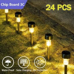 image-Solar Outdoor Lights Garden Lamp Solar Powered Waterproof Landscape Path Outdoor for Yard Backyard Lawn Patio Decorative