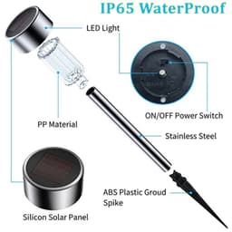 image-Solar Outdoor Lights Garden Lamp Solar Powered Waterproof Landscape Path Outdoor for Yard Backyard Lawn Patio Decorative