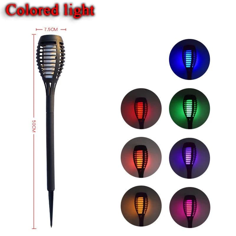 image-New Water Proof Solar Led Flame Lamp Torch Lamp Outdoor Decorative Landscape Lamp Courtyard Garden Decorative Landscape Lamp Hot