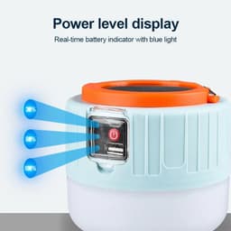 image-Waterproof Rechargeable Tent Lamp Solar LED Camping Light New Portable Lanterns Emergency Lights Market Lamp Energy Saving Bulb