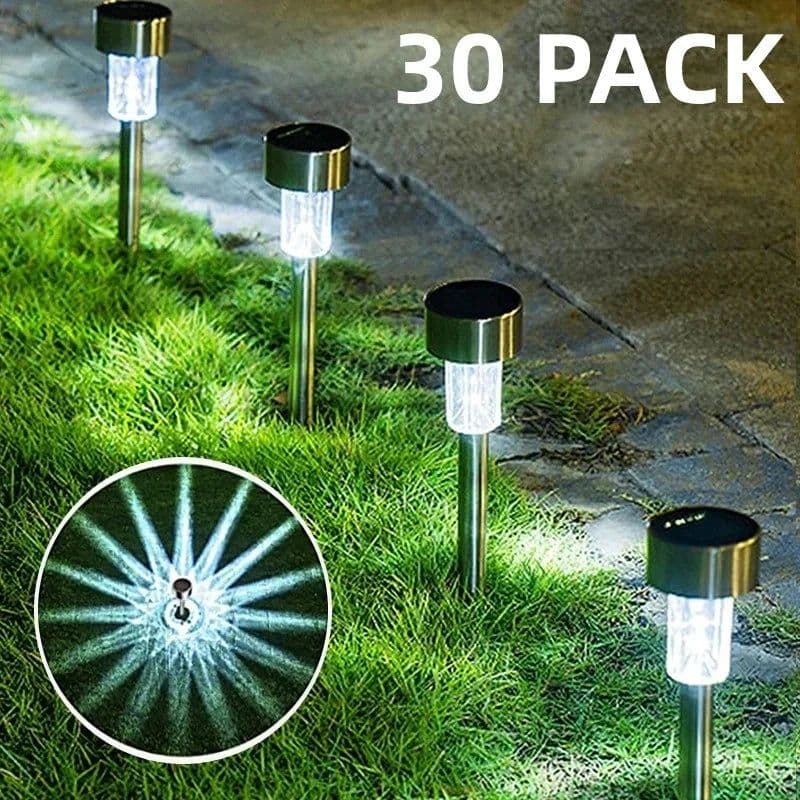 image-30Pack Solar Outdoor Lights Garden Lamp Solar Powered Waterproof Landscape Path Outdoor for Yard Backyard Lawn Patio Decorative
