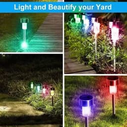image-30Pack Solar Outdoor Lights Garden Lamp Solar Powered Waterproof Landscape Path Outdoor for Yard Backyard Lawn Patio Decorative