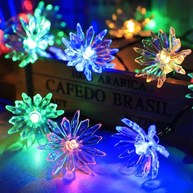 image-Solar LED String Lights Outdoor Garden Christmas Decor