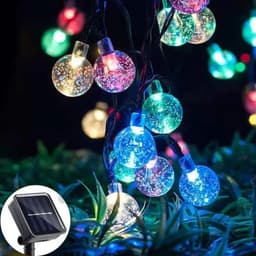 image-Solar LED String Lights Outdoor Garden Christmas Decor