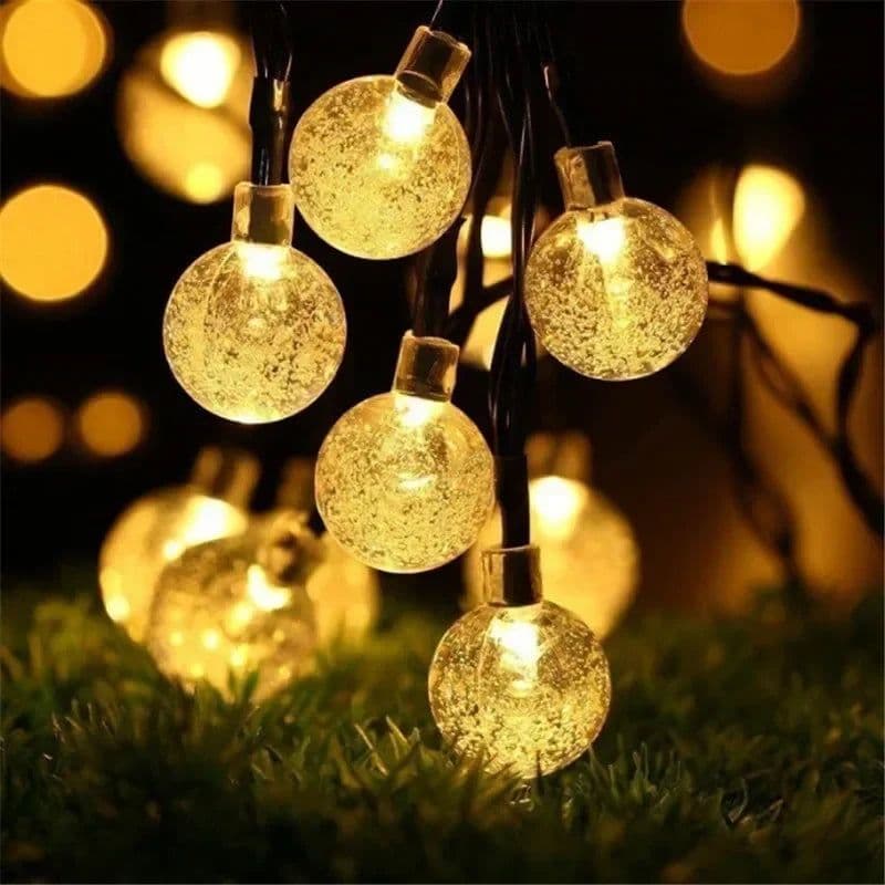 image-Solar LED String Lights Outdoor Garden Christmas Decor