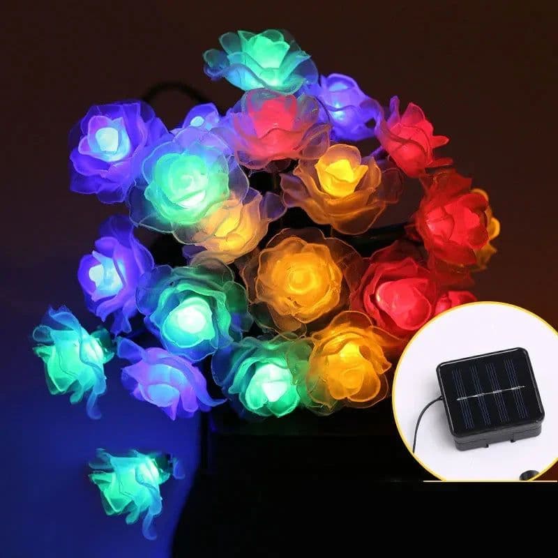image-Solar LED String Lights Outdoor Garden Christmas Decor