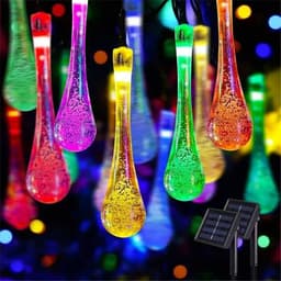 image-Solar LED String Lights Outdoor Garden Christmas Decor