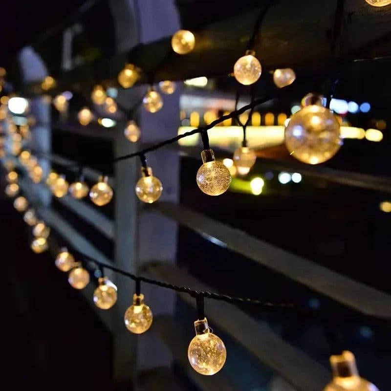 image-Solar LED String Lights Outdoor Garden Christmas Decor