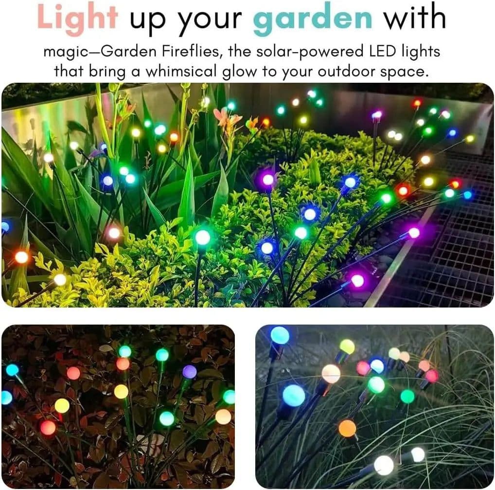 image-10 LED Solar Garden Lights Firefly Waterproof Solar Lights Outdoor for Yard Patio Pathway Christmas Decorations Solar Lamp