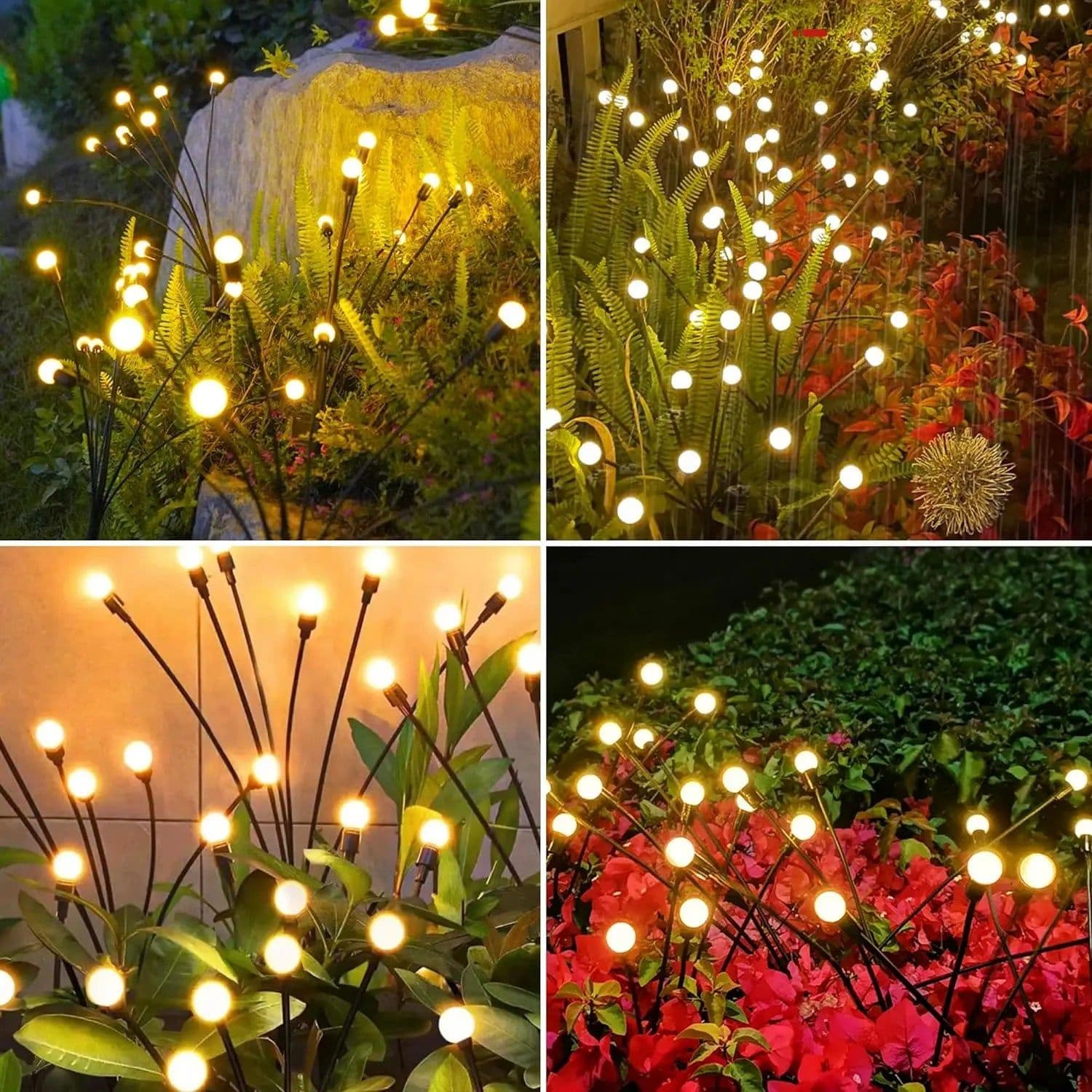 image-10 LED Solar Garden Lights Firefly Waterproof Solar Lights Outdoor for Yard Patio Pathway Christmas Decorations Solar Lamp