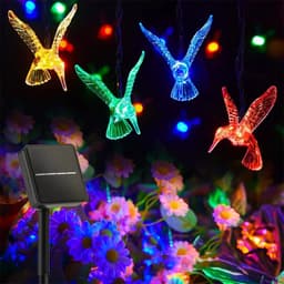 image-Solar Hummingbird String Lights Outdoor Fairy Lights with 8 Modes Waterproof Solar Powered for Patio Yard Christmas Decor 691