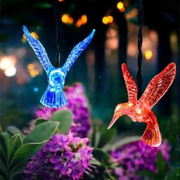 image-Solar Hummingbird String Lights Outdoor Fairy Lights with 8 Modes Waterproof Solar Powered for Patio Yard Christmas Decor 691