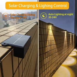 image-Ultra Bright Led Solar Outdoor Fence Lights Solar Deck Lights IP65 Waterproof Stair Step Lamp Patio Garden Decoration Light