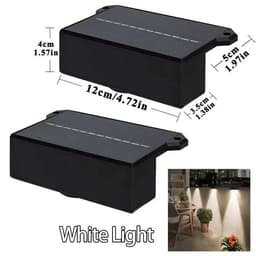 image-Ultra Bright Led Solar Outdoor Fence Lights Solar Deck Lights IP65 Waterproof Stair Step Lamp Patio Garden Decoration Light