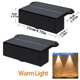 image-Ultra Bright Led Solar Outdoor Fence Lights Solar Deck Lights IP65 Waterproof Stair Step Lamp Patio Garden Decoration Light