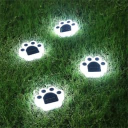 image-LED Solar Garden Light Outdoor Waterproof Garden Decoration Dog Cat Animal Paw Print Lights Path Lawn Lamp String Paths Light