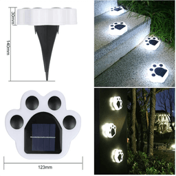 image-LED Solar Garden Light Outdoor Waterproof Garden Decoration Dog Cat Animal Paw Print Lights Path Lawn Lamp String Paths Light