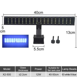 image-LED Fish Tank Energy-saving Light 5W/7W/9W/12W Clip Wall Lightwater Grass Lightinglandscape Decoration Light Aquarium acuarios