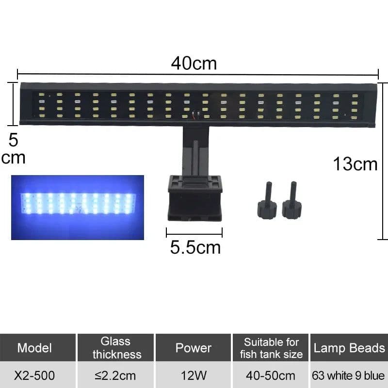 image-LED Fish Tank Energy-saving Light 5W/7W/9W/12W Clip Wall Lightwater Grass Lightinglandscape Decoration Light Aquarium acuarios