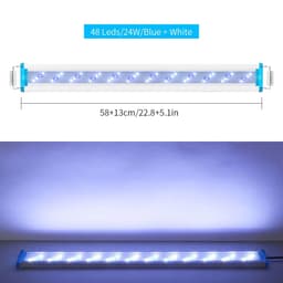 image-LED Aquarium Lighting Aquatic Plant Light 18-58CM Extensible Waterproof Clip for Fish Tank Color Lights
