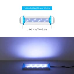 image-LED Aquarium Lighting Aquatic Plant Light 18-58CM Extensible Waterproof Clip for Fish Tank Color Lights