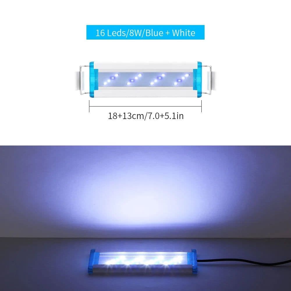 image-LED Aquarium Lighting Aquatic Plant Light 18-58CM Extensible Waterproof Clip for Fish Tank Color Lights