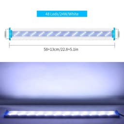 image-LED Aquarium Lighting Aquatic Plant Light 18-58CM Extensible Waterproof Clip for Fish Tank Color Lights