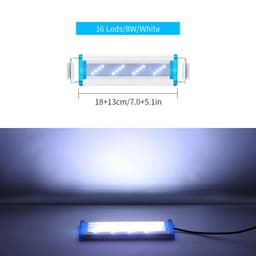 image-LED Aquarium Lighting Aquatic Plant Light 18-58CM Extensible Waterproof Clip for Fish Tank Color Lights