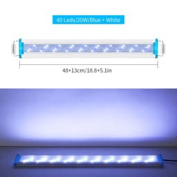 image-LED Aquarium Lighting Aquatic Plant Light 18-58CM Extensible Waterproof Clip for Fish Tank Color Lights