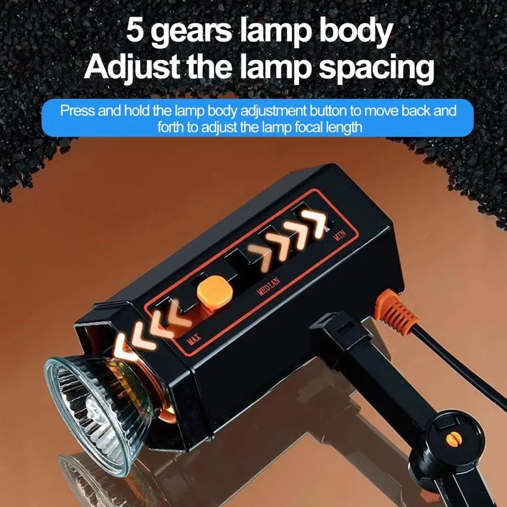image-Heat Lamp for Turtles Adjustable 360-degree Rotatable Heat Uv Lamp Dimmable Basking Light for Turtles Lizards Snakes 5-position