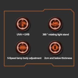 image-Heat Lamp for Turtles Adjustable 360-degree Rotatable Heat Uv Lamp Dimmable Basking Light for Turtles Lizards Snakes 5-position