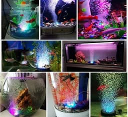 image-LED Aquarium Air Bubble Light Waterproof Fish Tank Light Colorful Changing Light for Aquarium Diving Lamp Fish Tank Decor Lamp