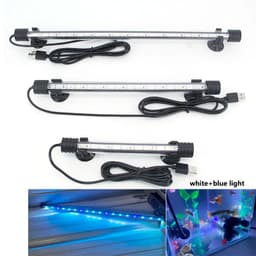 image-17/27/37cm USB 5v Submersible blue white LED Aquarium bule Light Fish plant grow light underwater for Tank Lighting Bar lamp B4