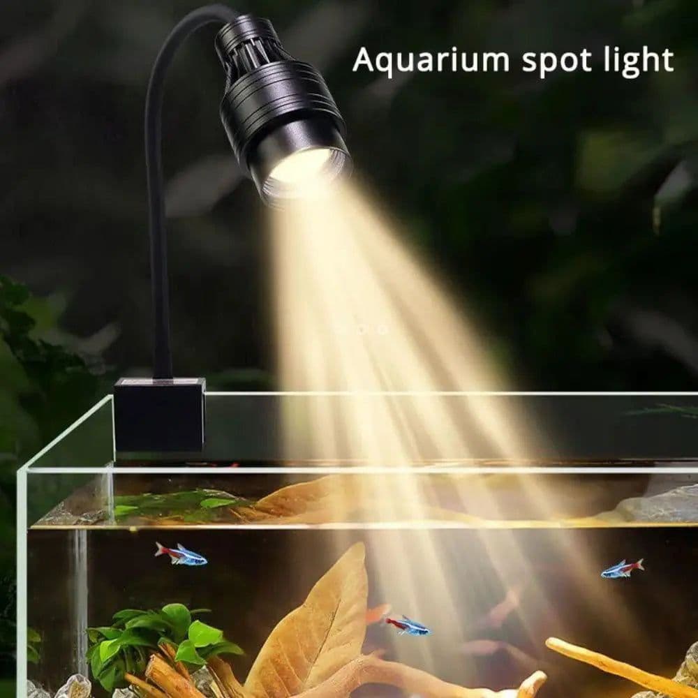 image-9w 12w 15w Aquarium Led Light Waterproof Super Slim Aquariums Fish Tanks Spotlight Clip-on Adjustable Focus