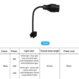 image-9w 12w 15w Aquarium Led Light Waterproof Super Slim Aquariums Fish Tanks Spotlight Clip-on Adjustable Focus